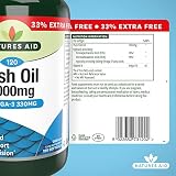 Natures Aid Fish Oil 1000 mg – Omega-3 DHA EPA 120 Softgels High Strength view 5