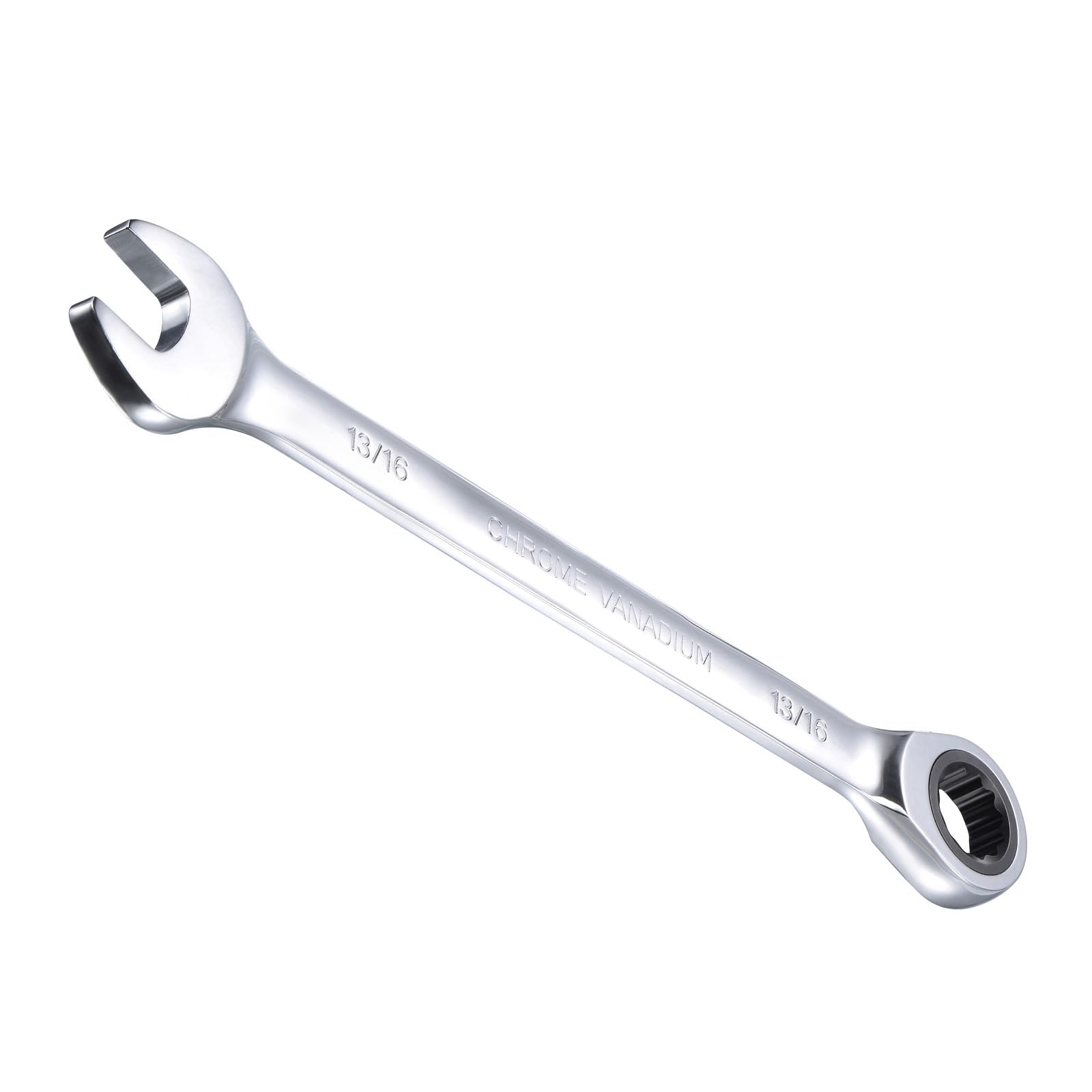 CoCud Ratcheting Wrench, 13/16" Head SAE 72-Teeth, Cr-V Combination Wrench Spanner - (Applications: for Repairing Home Tasks)