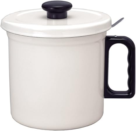 Amazon 富士ホーロー オイルポット 1 5l 活性炭カートリッジ付 ホワイト Op 1 5c W オイルポット オンライン通販