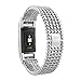 Simpeak Fitbit Charge 2 Band, Adjustment Metal Band Jewelry Bead Bracelet Strap with Double Button Folding Clasp for Fit bit Charge 2 HR Heart Rate (5.5-7.5