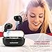 Alphasonik True Wireless Earbuds Bluetooth Noise Isolating Water-resistant Headphones Touch Control Sports in-Ear Earbud TWS Stereo Sound Mini Headset Built-in Mic Extra Bass Portable Charging Case