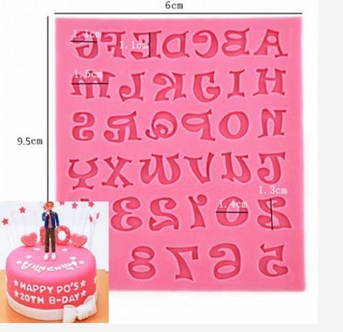 Ainest 1pc Silicone Alphabet Letter Trays Chocolate Mold Cake Fondant Decorating Tools