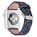Wolait Compatible with Apple Watch Band 38mm 40mm 41mm Series 7/6/5/4/3/SE, iWatch Leather Glitter Sparkly Wristband Bracelet for Women-Black