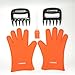 CASAPRO 5 piece Silicone Cooking Glove Meat Shredder - Including Heat Resistant Gloves, Solid Prong Meat Shredders and Silicone Basting Brush for Cooking, Grilling, Baking, Barbecue