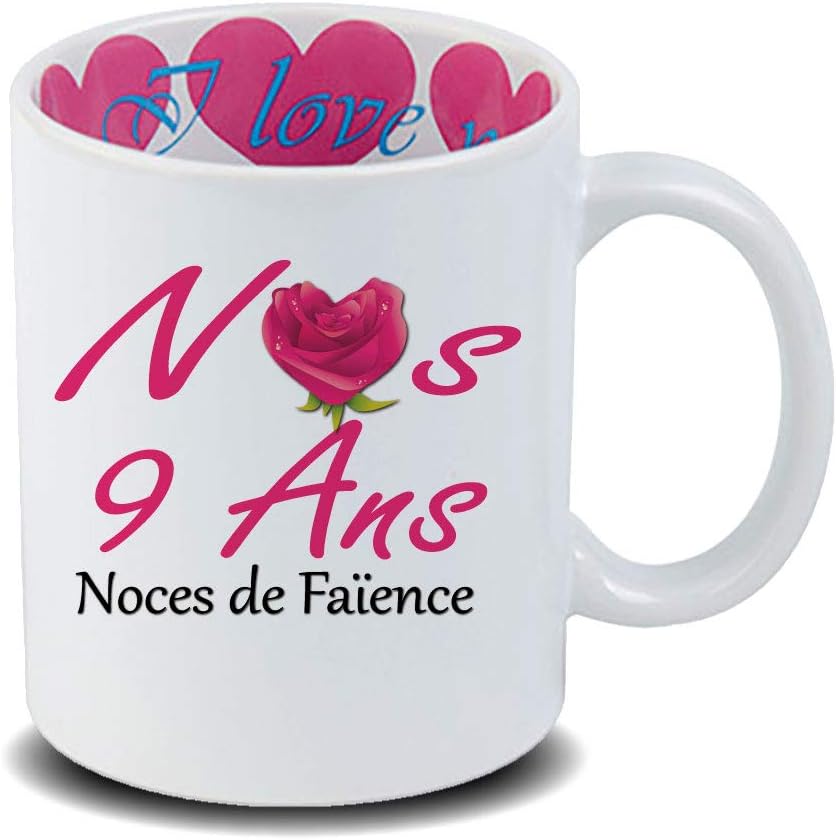 Vaisselle Et Arts De La Table Stylx Design Mug Anniversaire De Mariage 9 Ans Mugs Et Tasses A Cafe Stargas Ie
