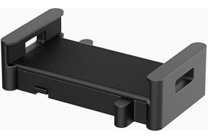 Desky Universal VESA Tablet Holder - Adjustable 4.5"-10.4" Width - Fits 4.7"-15" Devices - 75x75mm VESA Mount - Black Finish