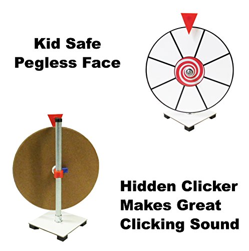 Prize Wheel 12" White Face Dry Erase Kid Safe Pegless Design
