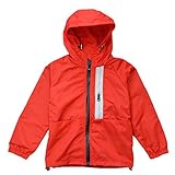 KISBINI Boy's Kids Hooded Windproof Zipper Jackets Coats Windbreakers Raincoats