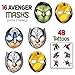 Avengers Party Supplies for 16 - Large Plates, cake plates, Napkins, Tablecloth, Cups, 3D masks, Tattoos - Great Decorative Birthday Set with Hulk, Captain America, Iron Man, Thor and more!