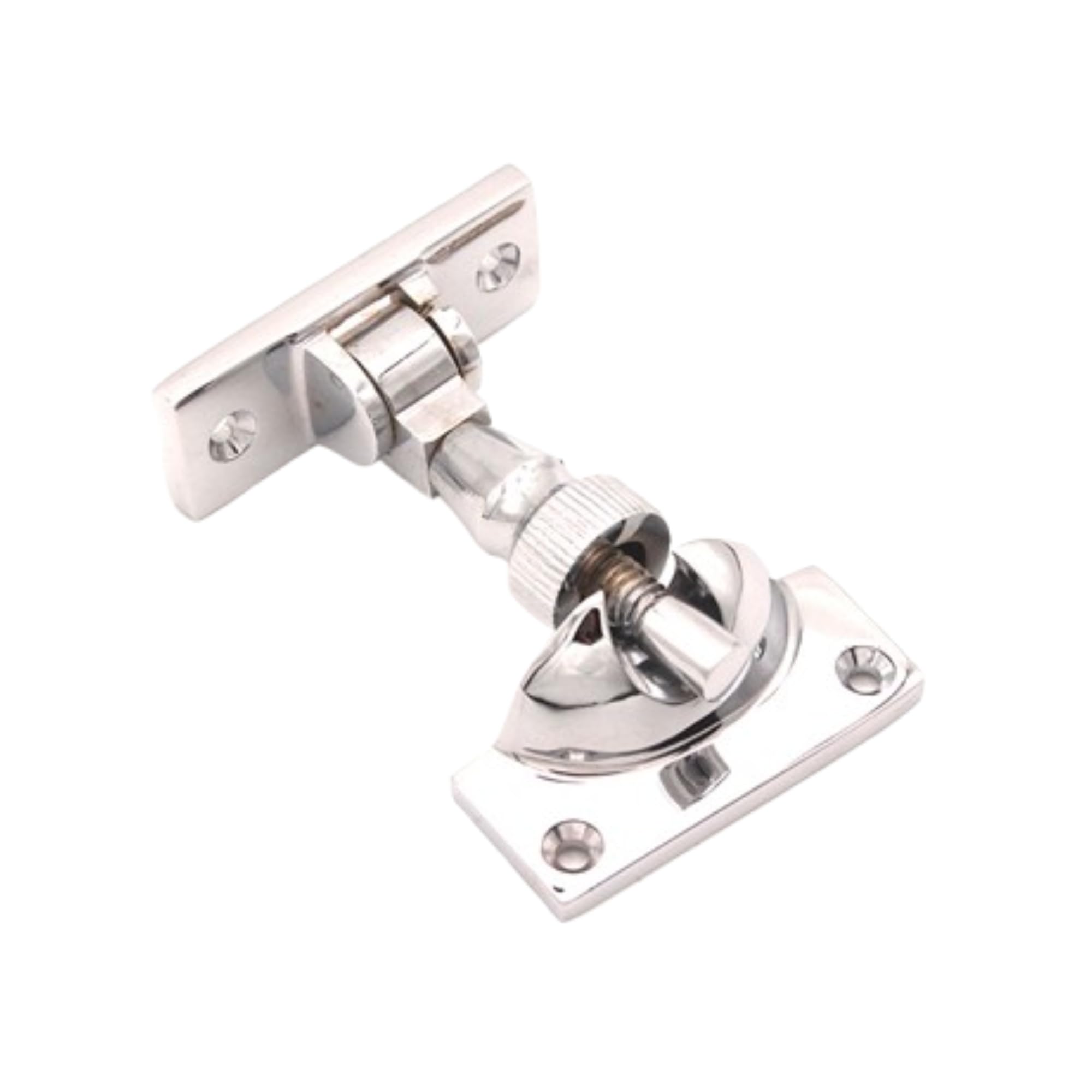 Solid Brass Brighton Victorian Brass/Chrome SASH Screw Down Wedge Window Fastener (Polished Chrome)