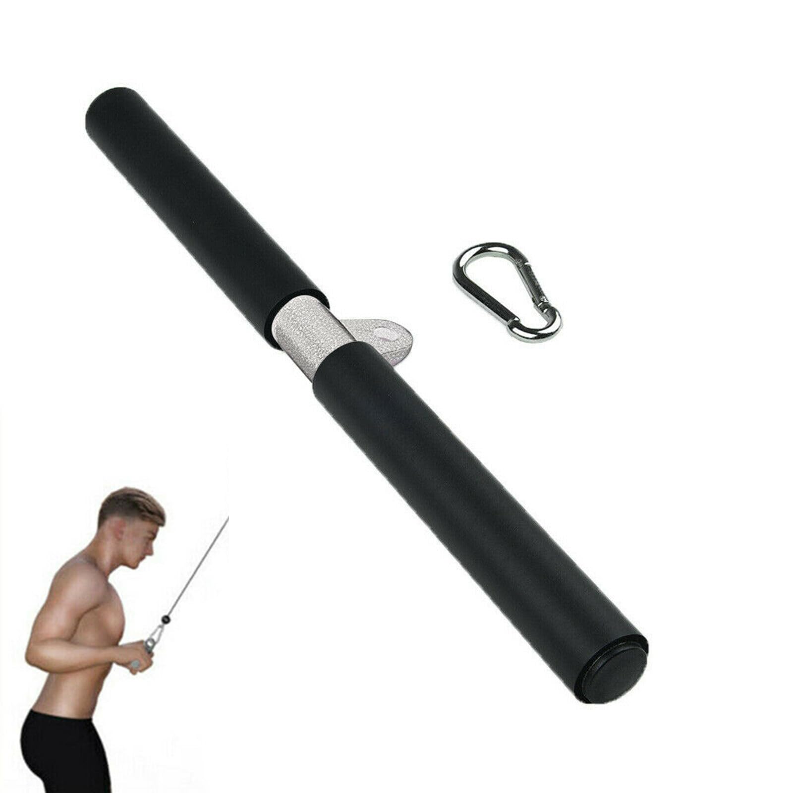 LIKEUDO Cable Machine Attachments Lat Pull Down Attachment Cable Bar for Gym Cable Machine Bar Tricep Bar Cable Attachment Gym Machine Tricep Bar Straight Bar Attachment