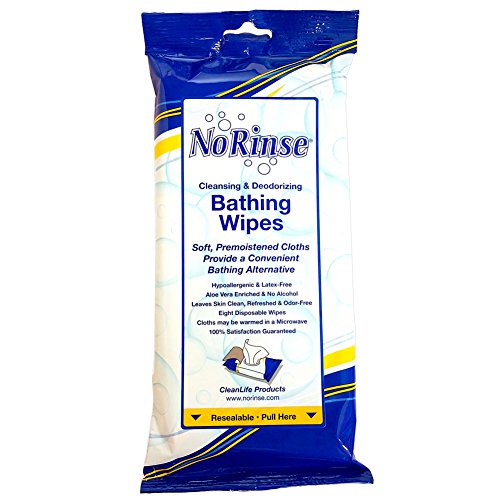 No Rinse Bathing Wipes, Microwaveable Hypoallergenic and Latex-Free (Pack of 5) Medical Supplies & Equipment, Mobility & Daily Living Aids, Bathroom Safety, Aids & Accessories, Rinse-Free Cleansers & Wipes, Rinse-Free Wipes