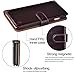 CORNMI iPhone 7 Plus Case, Handcraft Genuine Leather Flip Stand Wallet ID Card Holder Case Money Pouch for Apple iPhone 7 Plus - Purple