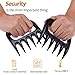 Ajohn BBQ Meat Bear Paws Claws Pulled Pork Shredder Handler Forks Tongs - - for Barbecue Meat Creative Tools and Smoking Meat Accessories Paws Kitchen (Black)