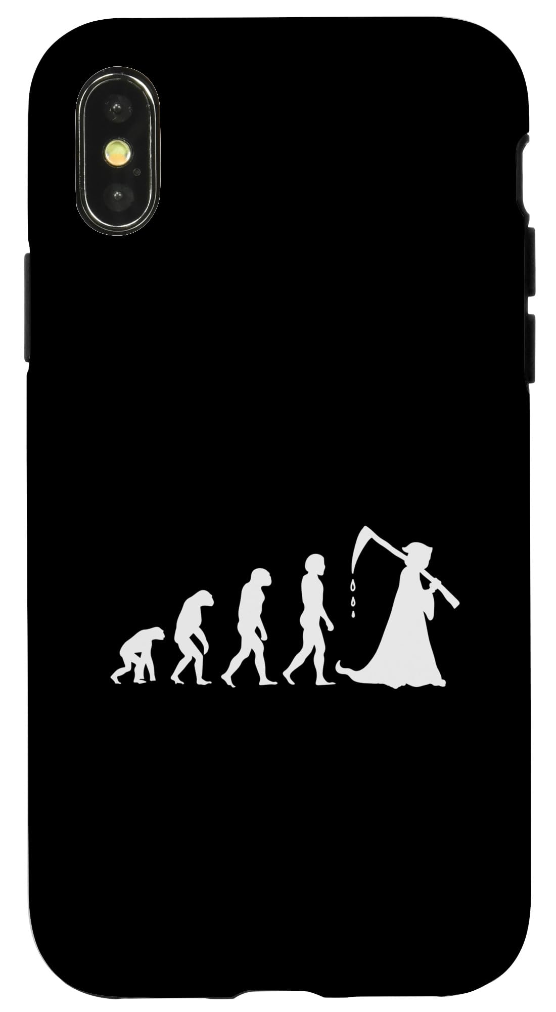 iPhone X/XS Evolution Of Man Grim Reaper Parody Case