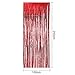 4 Pack Foil Curtains Metallic Fringe Curtains Shimmer Curtain for Birthday Wedding Disco Party Decorations (Red)