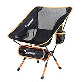 Sportneer Ultralight Portable Folding Camping Chair, Backpacking Chairs, Compact and Heavy Duty Outdoors, BBQ, Beach, Travel, Picnic, Festival with Storage Bags and Carry Bag