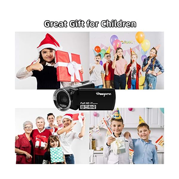 Heegomn Digitale Videokamera für YouTube Vlogging, 1080p Video Camcorder für Kinder/Kinder/Anfänger/Jugendliche – Bild 5