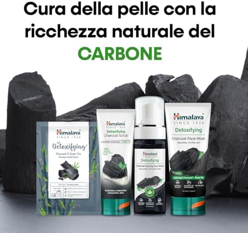 Detoxifying Charcoal Face Wash with the Goodness of Green Tea and Coconut Charcoal Powder, Removes Dirt and Purifies the Skin, Leaving It Clean and Refreshed - 150 ml