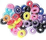 YOYOSTORE 20pc Mix Color Plastic Hair Elastics Ponytail Hold For Thin Hair