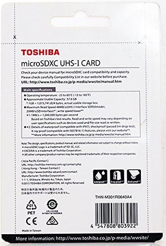 Discount Store Toshiba 64gb Micro Sdxc Class 10 Uhs I Exceria 48mb S Memory Card Thn M301r0640a4 No Minimum Fatsrestaurants Com