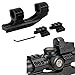 JahyShow 1 inch Cantilever Flat Top Weaver Forward Reach Dual Ring Rifle Scope Mount Solid Black