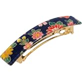 France Luxe Classic Rectangle Barrette, Kyoto Blue French Hair Barrette | Signature Everyday Hold: France Luxe's classic barrette clasp fits fine to thick hair for versatile, secure everyday styling.