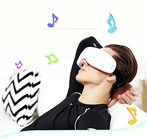 Eye Massager,MLAY Wireless Digital Eye Massager with Air Pressure, Heat Compression, Vibration Massage and Music for Dry Eye Relax Vision Care Eyestrain Stress Relief