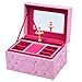 Smonet Musical Jewelry Box, Ballerina Girl's Jewel Storage Case, Twinkle Twinkle Little Star Tune, Pink