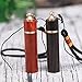 Snuff Bottle with Spoon Vial Necklace Container Pendant with Small Funnel (Red)