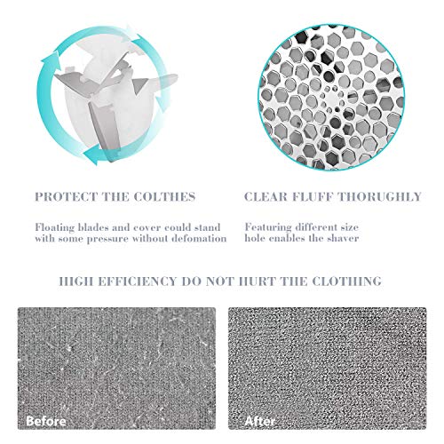Lint Remover,Wohome Portable Fabric Shaver, Quickly and Effectively for Couch, Blanket, Curtain, Socks, Legging, Wool, Pill Shaver Remover - Thumbnail 4
