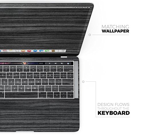 Wood Pattern Design Skinz Premium Full-Body Cover Wrap Decal Skin-Kit for the MacBook 15" Pro with Retina Display (A1398)- Dark Ebony Woodgrain