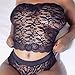 TATGB Plus Size Lingerie Corset Lace Flowers Push Up Top Bra+Briefs Hot Set
