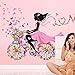 Malltop Romance Angel Butterfly Flower Fairy Princess Harmony Bedroom Backround Walls Stickers(23.62x35.43inches)