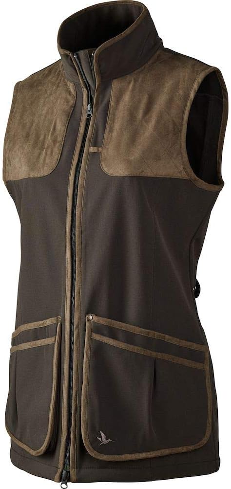 Seeland Womens Winster Sofshell Waistcoat Black Coffee - Easy Stretch