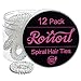 Spiral Hair Ties, Coil Hair Ties, Hair Ties No Crease, Hair Ties, Phone Cord Hair Ties - 12 Pack, Transparent