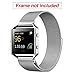 UMTELE Accessories Band Small, Plexus Milanese Loop Stainless Steel Mesh Bracelet Replacement Band Strap with Unique Magnet Lock for Fitbit Blaze Smart Fitness Watch - Silver