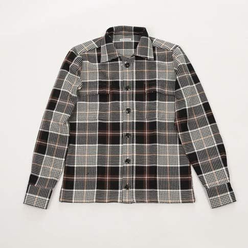 Amazon 国内正規品ギローバー Guy Rover カバーオールシャツ ヘビーオンスコットン タータンチェック ブラックxブラウンxホワイト メンズ シャツジャケット Gr310j 01 Xs コート ジャケット 通販