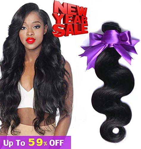 Brazilian Body Wave Bundles 1 Bundle 100g 100% Unprocessed Virgin Hair Weft Hair Bundles 8A Giulia Hair Natural Color(10 Inches)
