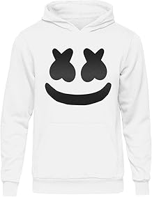 laylawson Sudadera con Capucha Marshmallow DJ Smiley Face con Capucha para niños 
