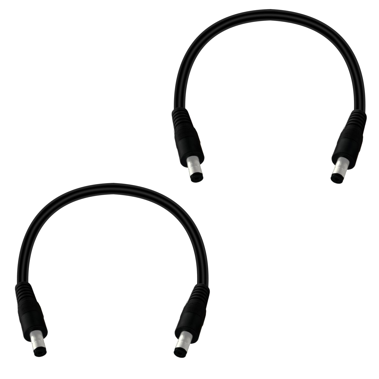 Photo 1 of 1FT 5.5mm x 2.1mm 14AWG Male to Male DC Power Extension Cord 12V/24V DC Power Cord for Outdoor Power Surveillance Cameras and Solar Panels 2pcs