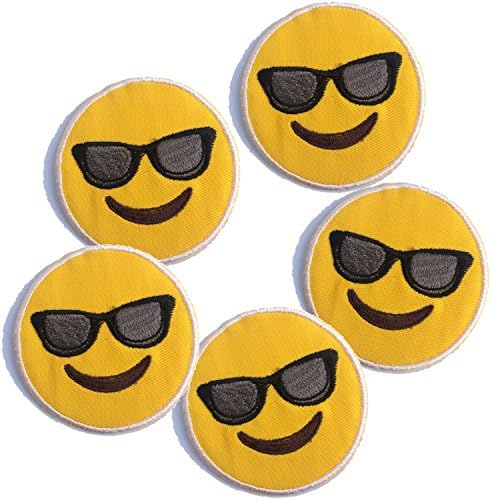 Smiling Face with Sunglasses [Save Pack] Emoji Patch (Pack 5)