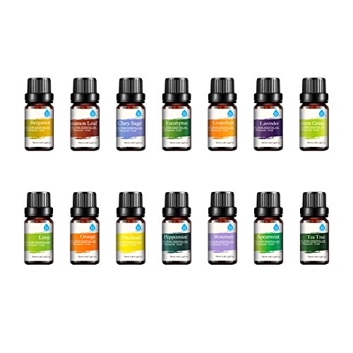 Pursonic 100% Pure Essential Aromatherapy Oils Gift Set-14 Pack - 10ML