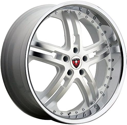 20" Inch Merceli M6 White Machine w/ Chrome Lip Wheels &amp; Tire Pakcage | ASANTI LEXANI FORGIATO DUB MERCEDES AUDI BMW INFINITY