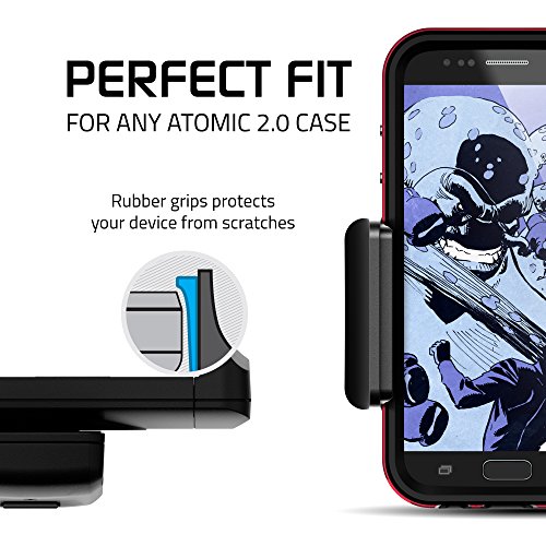 Ghostek Universal Holster with Belt Clip for Cell Phones & Cases | Fits iPhone X XR XS Max XI, Galaxy S9 S10 S10e S10 Plus Note 9 10, Otterbox, LifeProof, Casemate, Spigen, UAG, FRE, Defender (Black)