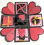Crack of Dawn Crafts 3 Layered Romantic Explosion Box - Red Love ...