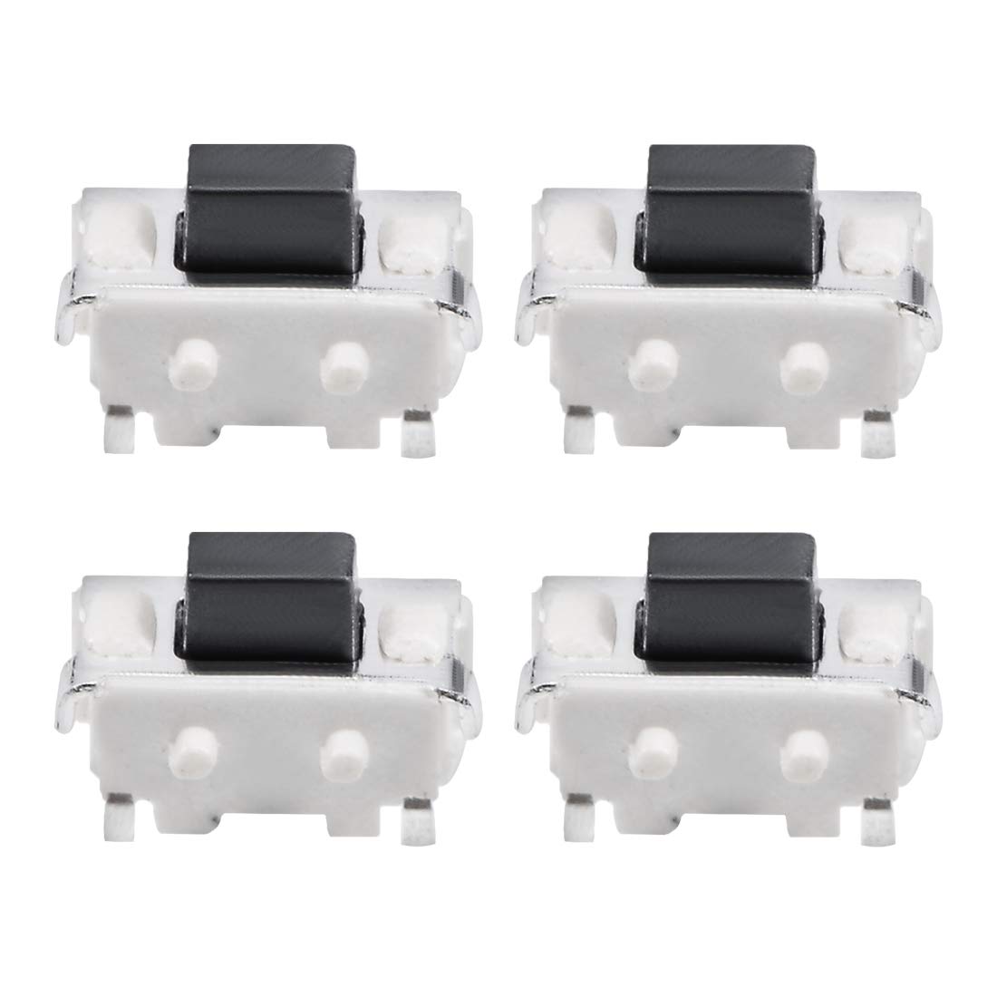 sourcing map 4 Pcs 4 x 2 x 3mm 2 Pin SPST Momentary Push Button Surface Mounted Devices SMT Tactile Tact Switch