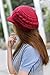 HINDAWI Women Winter Warm Knit Hat Wool Snow Caps With Visor, Red, one size