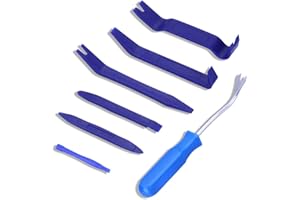 GLISTON 7pcs Trim Removal Tool, Trim Panel Tools – Door Panel Removal/Trim Tool for Car Dash Radio Audio Installer with Instr