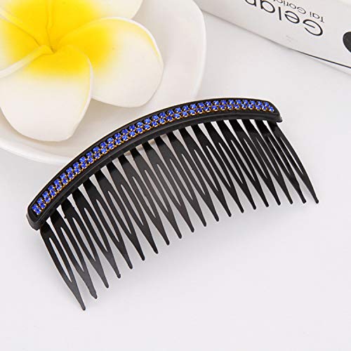 ZOONAI 7Pcs Women Girls Hair Combs with 24 Teeth Hair Clip Rhinestone Wedding Bridal Hair Side Combs Hair Accessories (Straight)